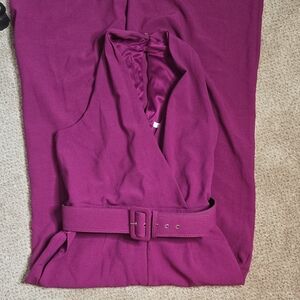 Julia Jordan Purple Jumpsuit with Belt